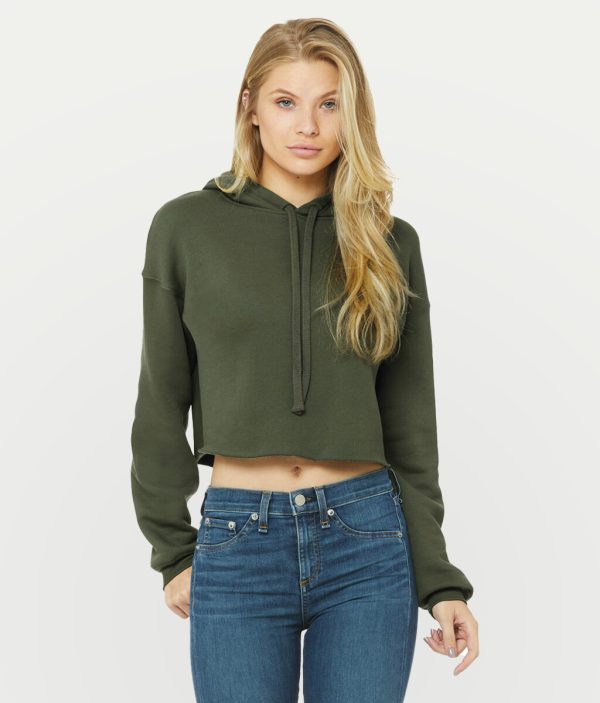 Ladies Cropped Raw Edge Hoodie - AOP+ | Easy Print on Demand